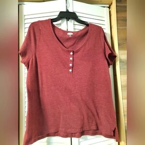 Old Navy Crimson Henley Tee Sz Xl
